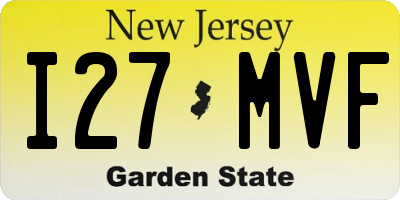 NJ license plate I27MVF