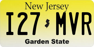 NJ license plate I27MVR