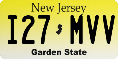 NJ license plate I27MVV