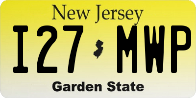 NJ license plate I27MWP