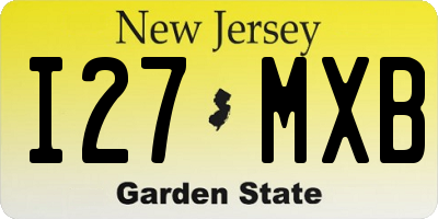 NJ license plate I27MXB