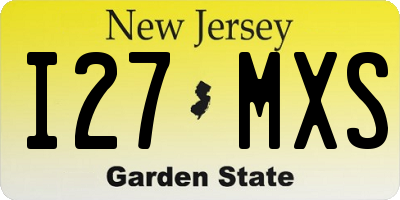 NJ license plate I27MXS