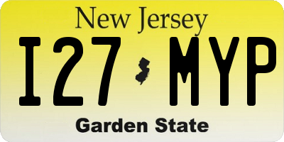 NJ license plate I27MYP