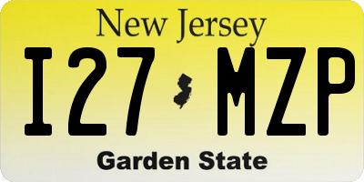 NJ license plate I27MZP