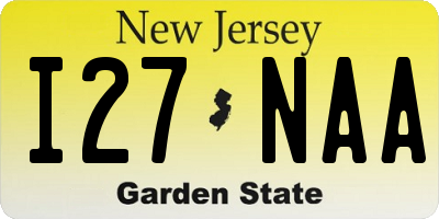 NJ license plate I27NAA