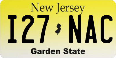 NJ license plate I27NAC