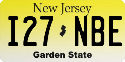NJ license plate I27NBE