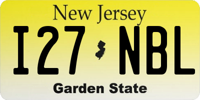 NJ license plate I27NBL