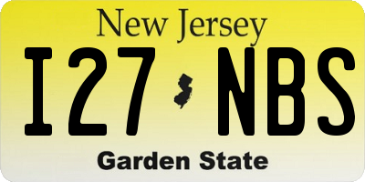 NJ license plate I27NBS