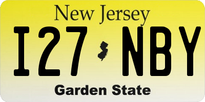 NJ license plate I27NBY