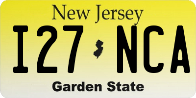 NJ license plate I27NCA