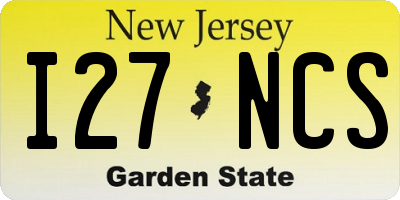 NJ license plate I27NCS