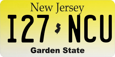 NJ license plate I27NCU