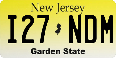 NJ license plate I27NDM