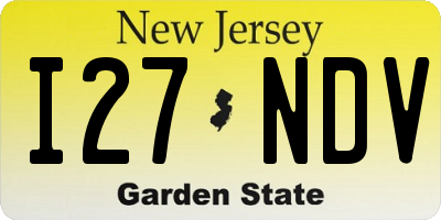 NJ license plate I27NDV