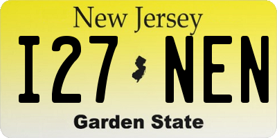 NJ license plate I27NEN