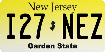 NJ license plate I27NEZ