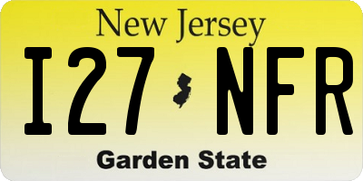 NJ license plate I27NFR
