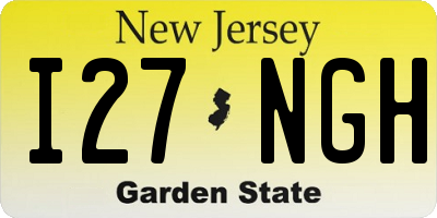 NJ license plate I27NGH