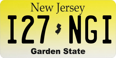 NJ license plate I27NGI
