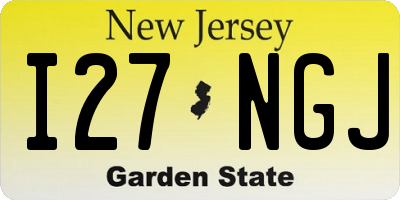 NJ license plate I27NGJ