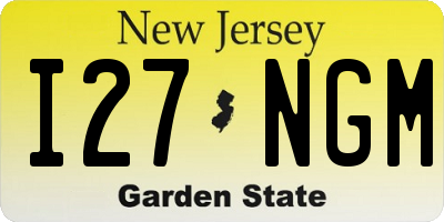 NJ license plate I27NGM