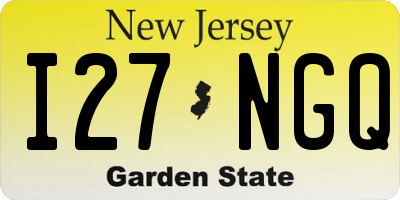NJ license plate I27NGQ