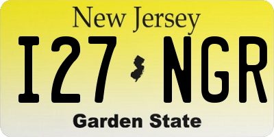NJ license plate I27NGR