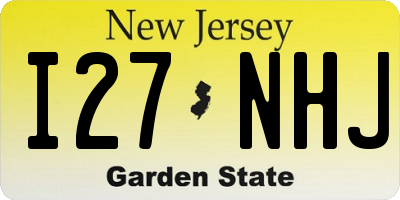 NJ license plate I27NHJ