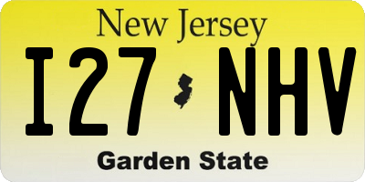 NJ license plate I27NHV