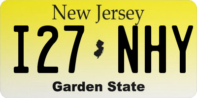 NJ license plate I27NHY