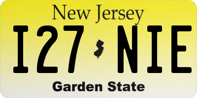 NJ license plate I27NIE