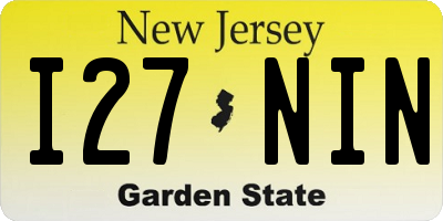 NJ license plate I27NIN