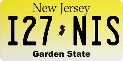 NJ license plate I27NIS