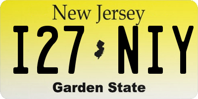 NJ license plate I27NIY