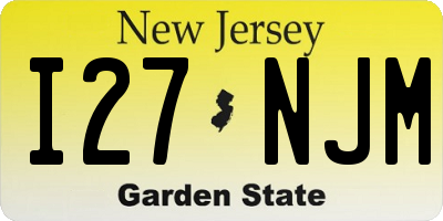 NJ license plate I27NJM