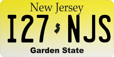 NJ license plate I27NJS