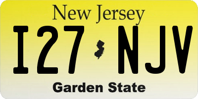 NJ license plate I27NJV