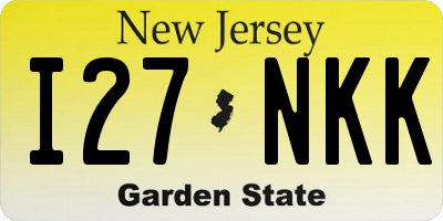 NJ license plate I27NKK