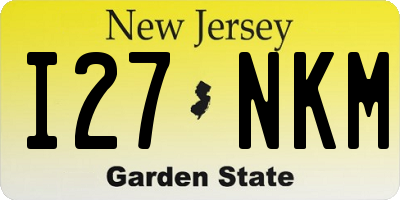 NJ license plate I27NKM
