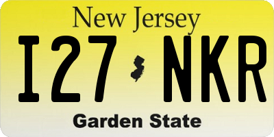 NJ license plate I27NKR