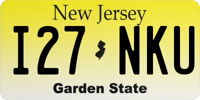 NJ license plate I27NKU