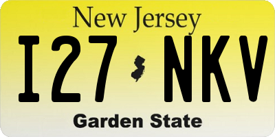 NJ license plate I27NKV