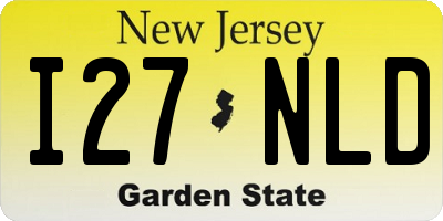NJ license plate I27NLD
