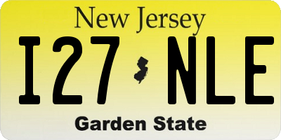 NJ license plate I27NLE