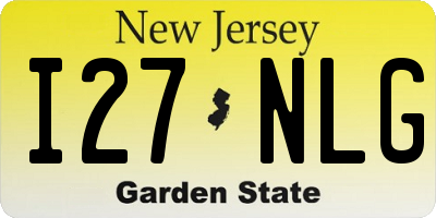 NJ license plate I27NLG