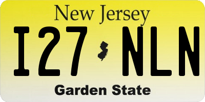 NJ license plate I27NLN