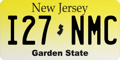 NJ license plate I27NMC