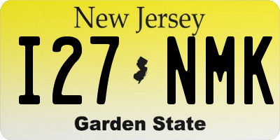NJ license plate I27NMK