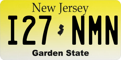 NJ license plate I27NMN